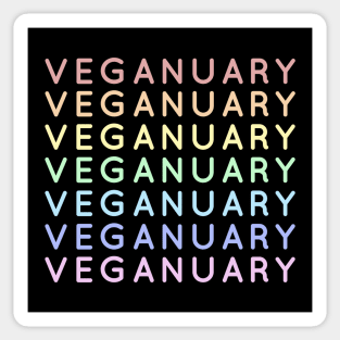 Veganuary Rainbow Pattern Sticker